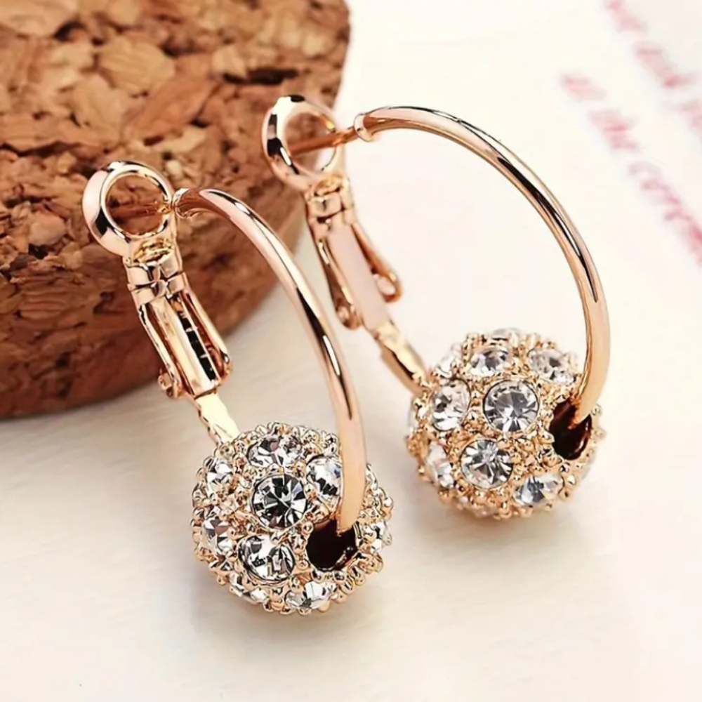 Sparkling Hoop Earrings - Picture 4 of 4